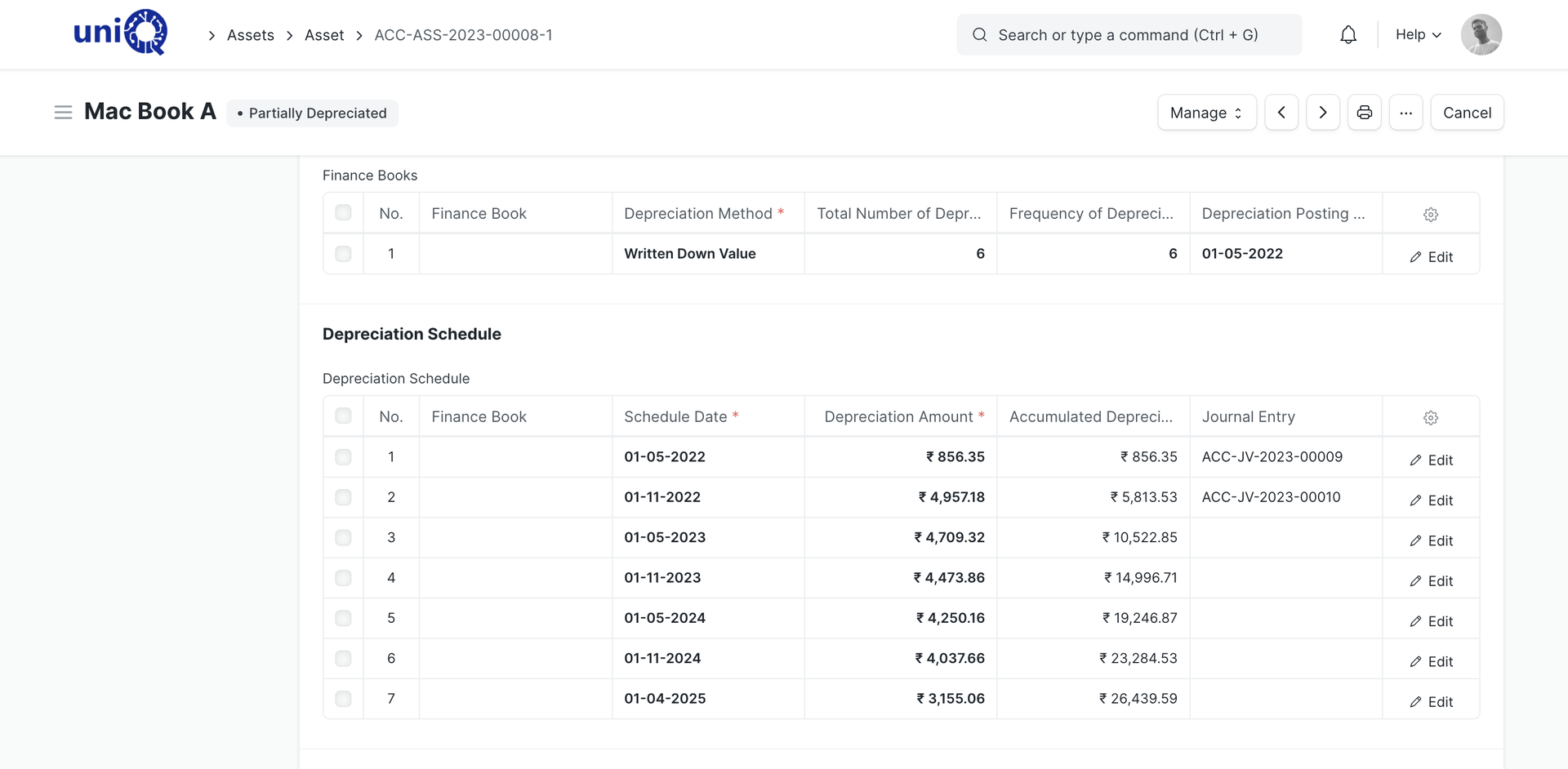 Automating Asset Depreciation