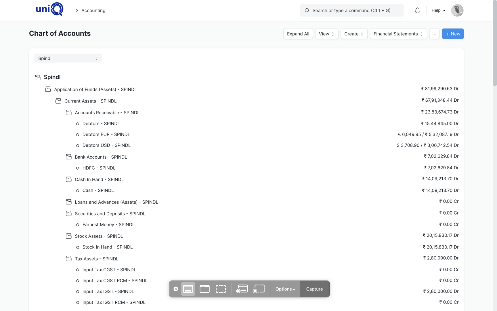 Chart of Accounts