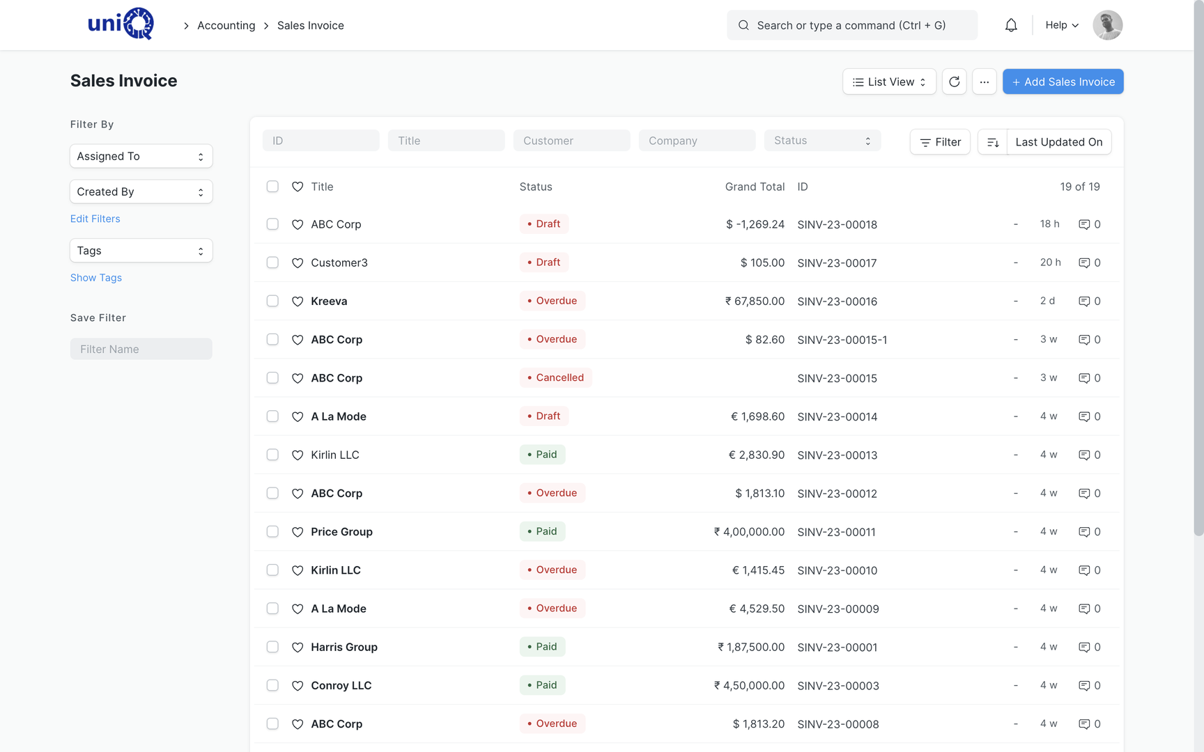 Multi-Currency Sales