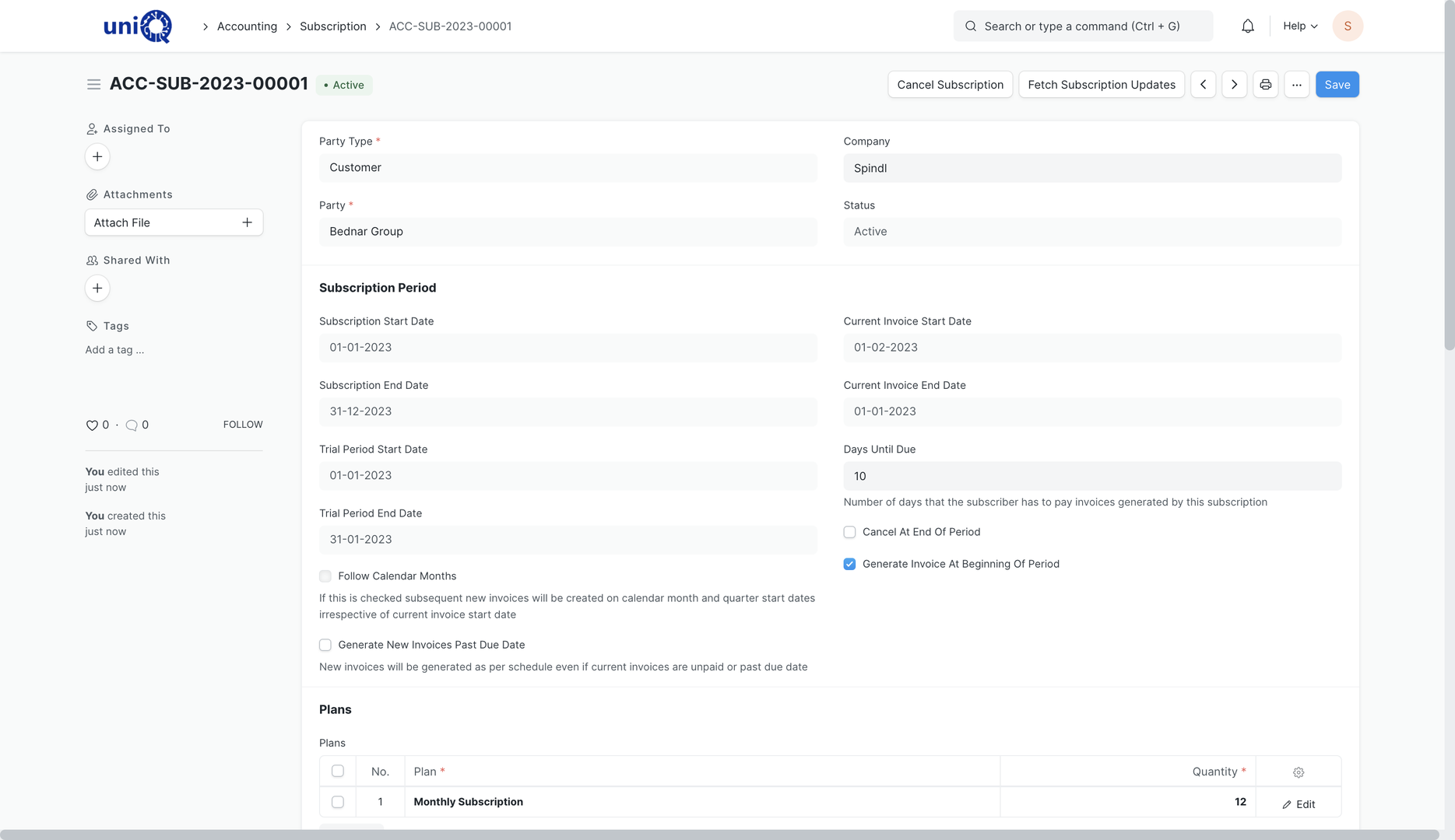 Automated Invoicing